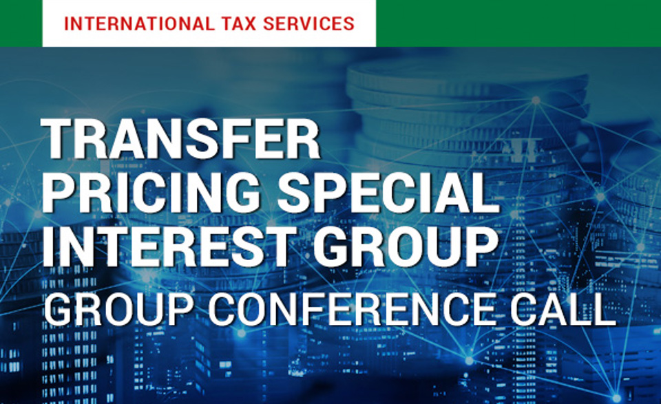 Transfer Pricing: Group conference call