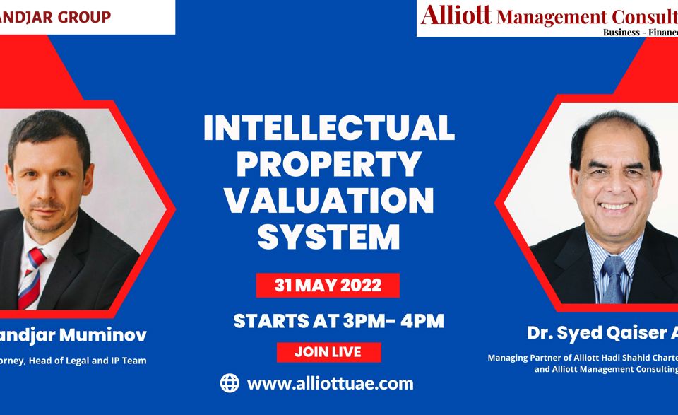 Free webinar led by Alliott Management Consulting (UAE) on benefits of intellectual property valuation systems