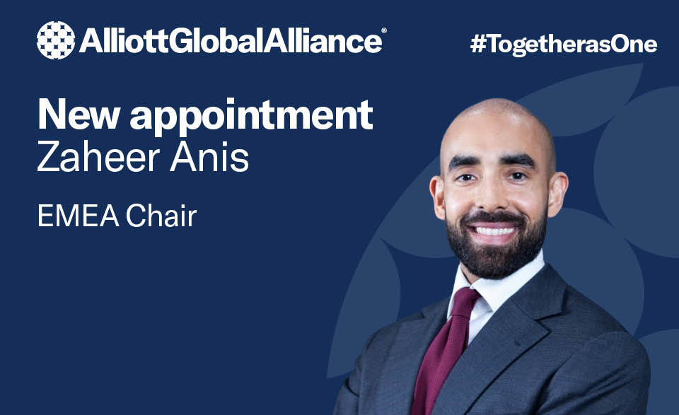 Zaheer Anis Appointed Alliott Global Alliance’s EMEA Chair