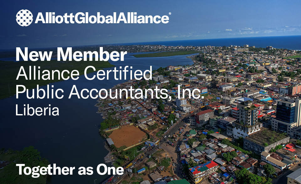 Alliott Global Alliance expands into Liberia with appointment of Alliance CPA, Inc.
