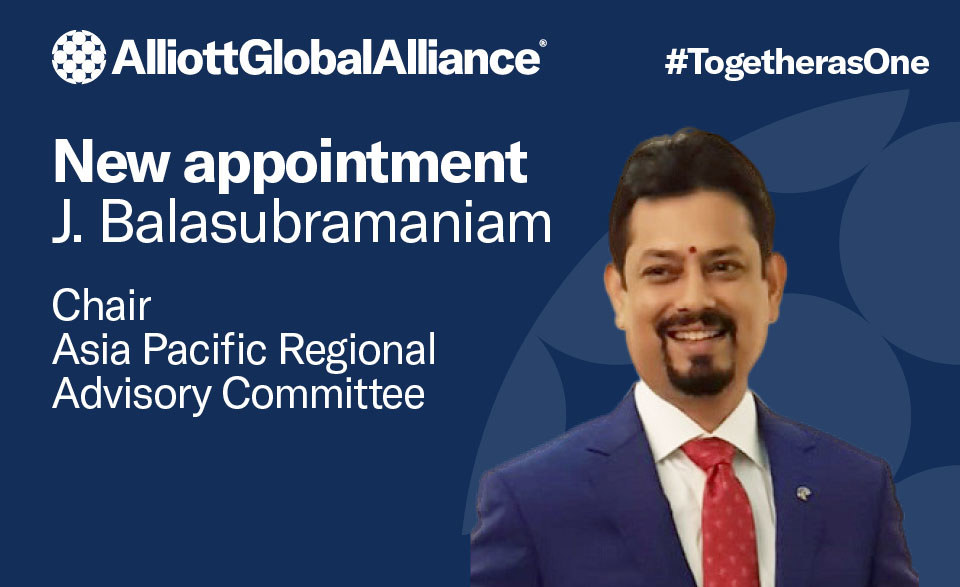 J. Balasubramaniam (‘Bala’) elected Chair of APAC region