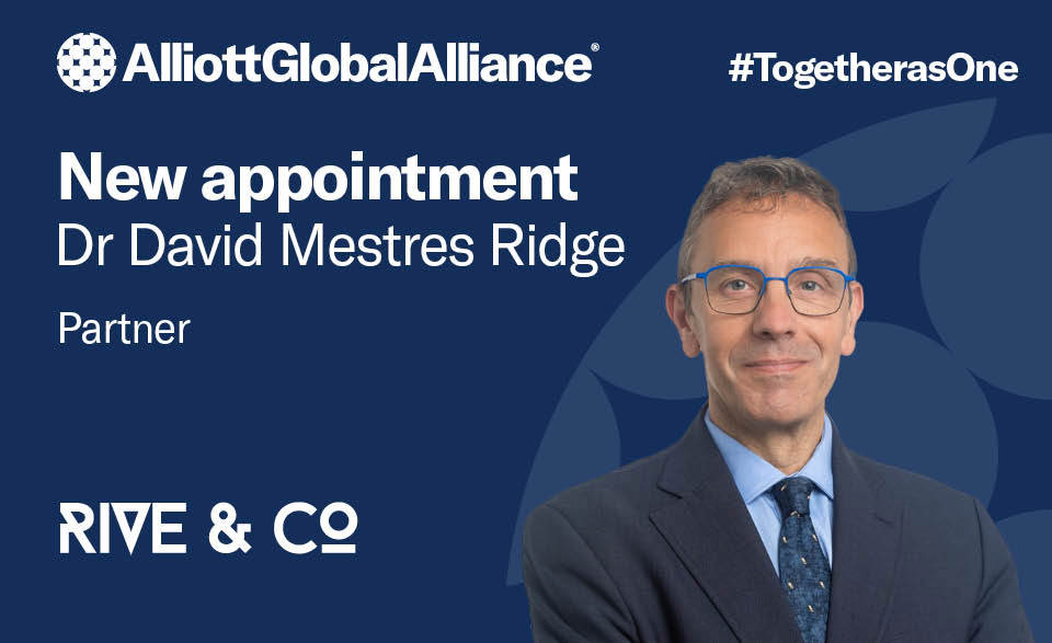 Rive & Co appoints Dr David Mestres Ridge to lead Energy and Resources practice